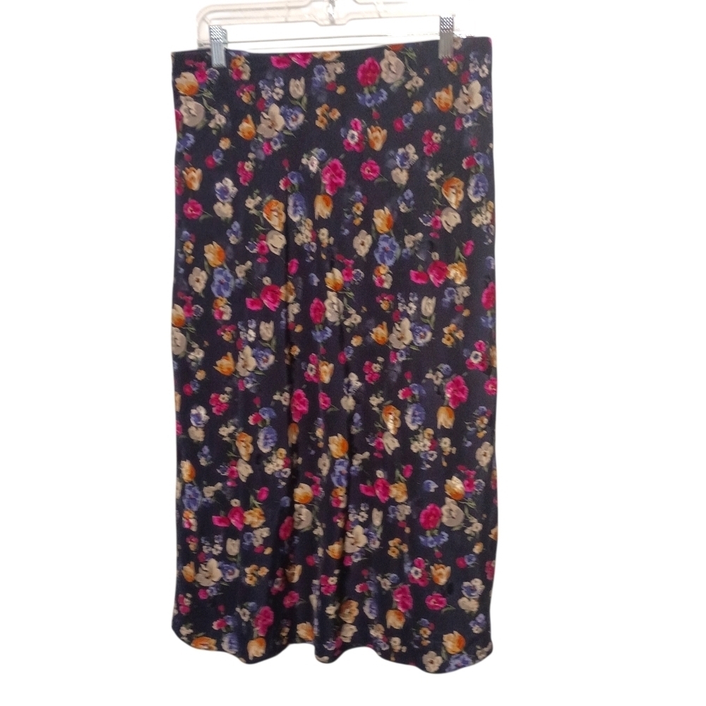 Lauren RL -Floral Navy Print Women's Skirt - Size 12 - Picture 3 of 4